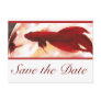 Red Betta Fish Save The Date Post Cards