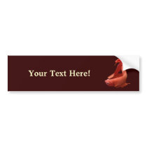 Red Betta Siamese Fighting Fish Bumper Stickers