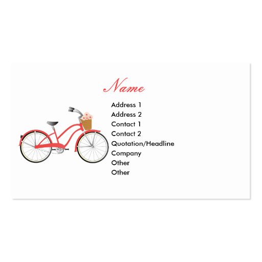 Red Bicycle Business Cards