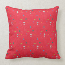 Red Bicycle Pillow