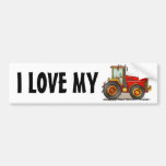 "Red Big Tractor, I LOVE MY…Bumper Stickers"