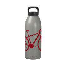 red bike, cycling drinking bottle