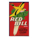 red bill celery poster posters