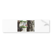 red bird bumper sticker
