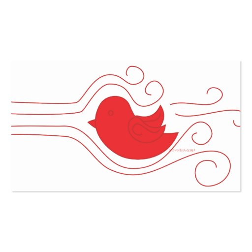 Red BIrd Fly Business Card (back side)