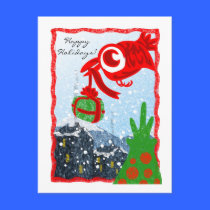 Red Bird Gift Postcard postcards