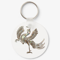 Red bird heated copper keychains by arthistory Red bird heated copper keychains