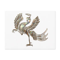 Red bird heated copper postcards by arthistory Red bird heated copper postcards