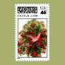 Red Bird in the Holly Postage Stamp Red Bird in the Holly Postage Stamp