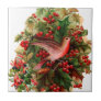 Red Bird in the Holly Ceramic Tile Red Bird in the Holly Ceramic Tile