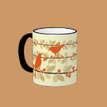 Red Bird Mug mugs