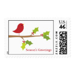 Red Bird on Branch Postage