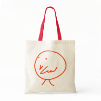 Red Bird Pointing Tote Bag