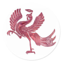 Red Bird red glass stickers by arthistory Red Bird red glass stickers