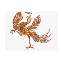 Red bird rust blk postcards by arthistory Red bird rust blk postcards