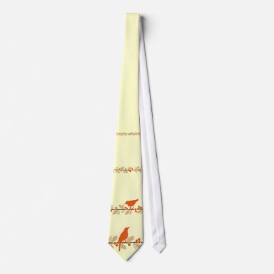 Red Bird Tie by litabug