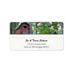 Red Birdhouse Address Labels