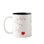 Red Birds Butterfly & Heart Coffee Mug