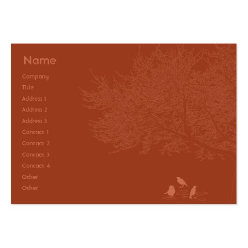 Red Birds - Chubby Business Card Templates