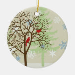 Red Birds Ornament