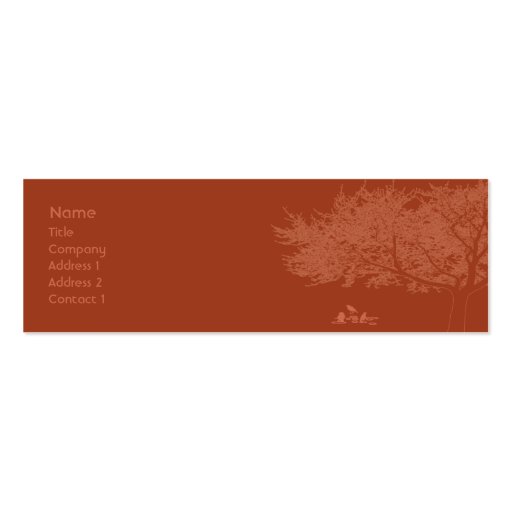 Red Birds - Skinny Business Card Templates (front side)