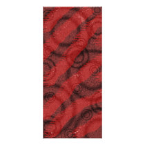 Red & Black 3d Abstract Swirls Rack Cards