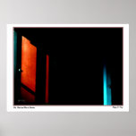 Red, Black and Blue in Shadows Poster