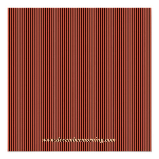 Red Black and Brown Pinstripe Baby Shower Personalized Invite