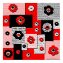 Red, Black and Gray Shapes Print by debwire Red, Black and Gray Shapes Print