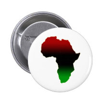 Red, Black and Green Africa Shape Buttons