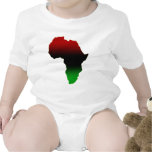 Red, Black and Green Africa Shape T-shirt