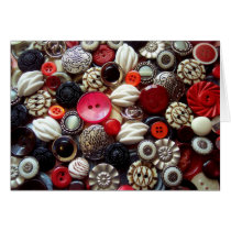 Red Black and Silver Button Collage cards