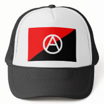 Red Black and White Anarchist Flag Anarchy Hat