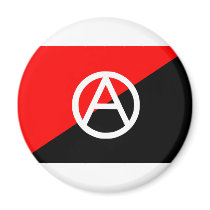 Red Black and White Anarchist Flag Anarchy Fridge Magnets
