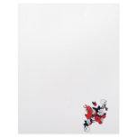 red black and white bird and flowers lovely vector letterhead