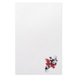 red black and white bird and flowers lovely vector personalized stationery