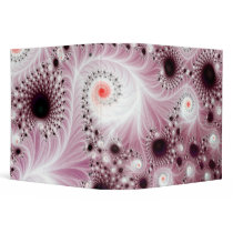 Red Black and White Fractal Binder