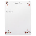 Red, Black and White Koi Letter Head Paper letterhead