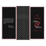 Red, Black, and White Polka Dot Wedding Program flyers