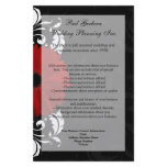 Red, Black and White Scroll Gerbera Daisy flyers