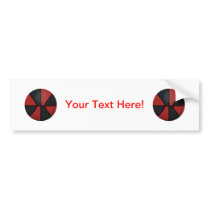 Red & Black Basketball: Bumper Sticker