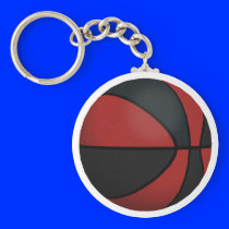 Red & Black Basketball: Key Chains