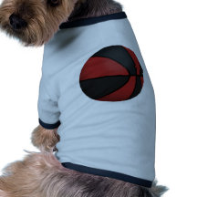 Red & Black Basketball: Pet Tee