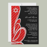 Red Black Bat Mitzvah Announcement