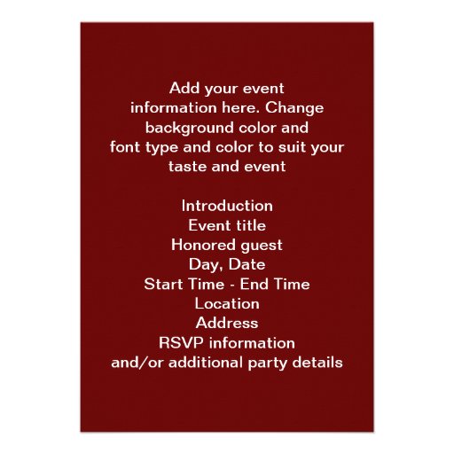 Red Black Birthday Party Invitation Template