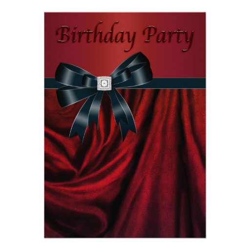 Red Black Birthday Party Invitation Template