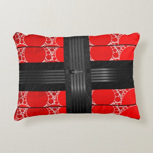 Red Black Bling Decorative Pillow Zazzle