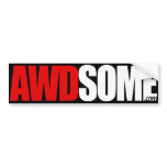 red black bumper sticker