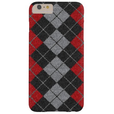 Red & Black Comfy Argyle Look iPhone 6 case