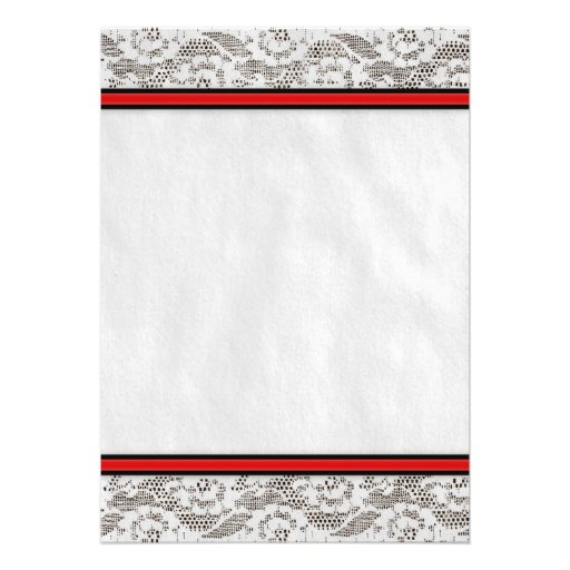 Red & Black Country Lace Wedding Invitations